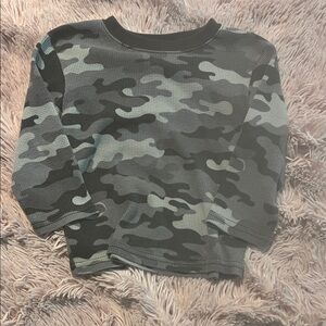 Garanimals Black and Gray Camouflage Long Sleeve Tee